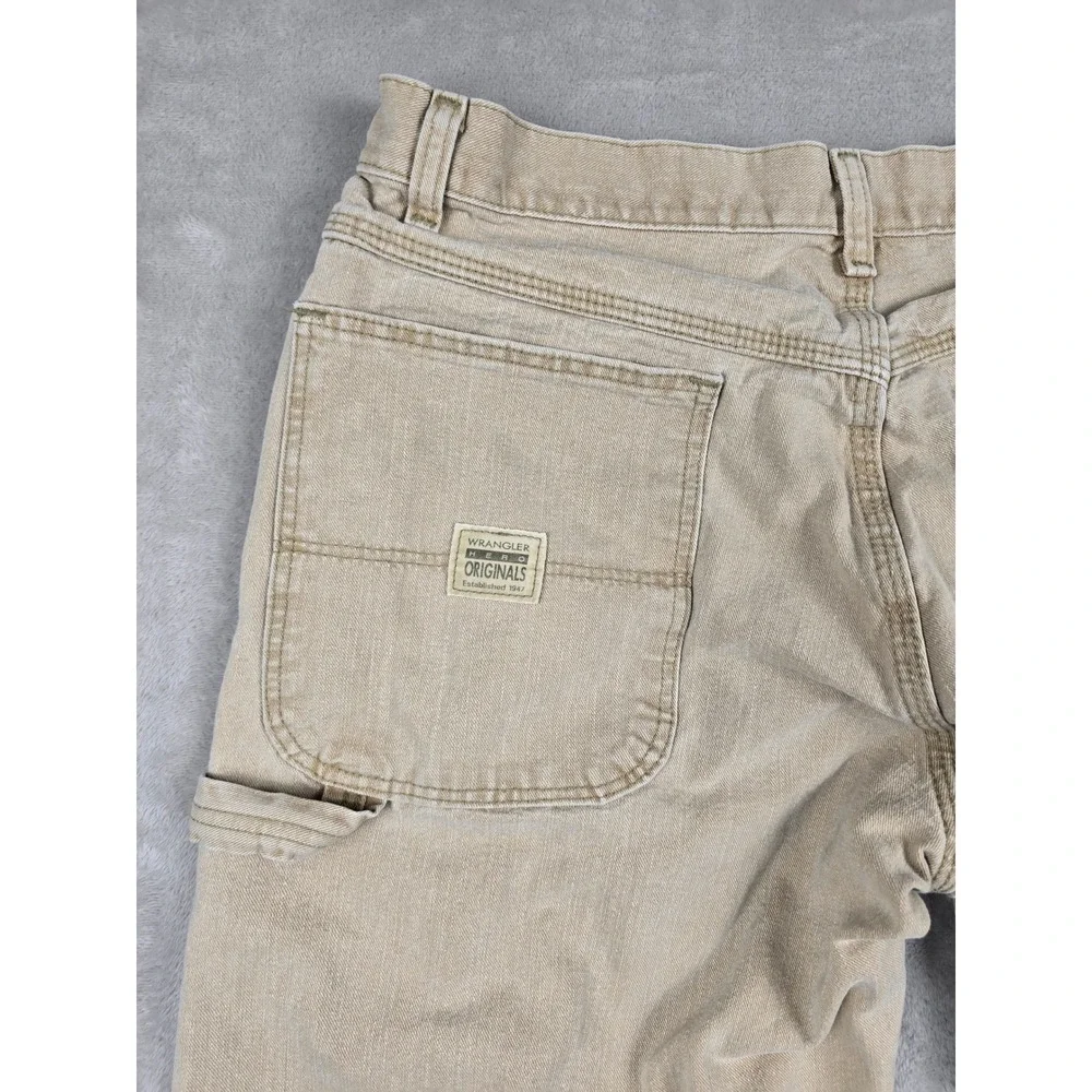 Wrangler Carpenter Pants Mens 32x32 Fit 31x31 Tan Hero Originals Workwear‎ *Read